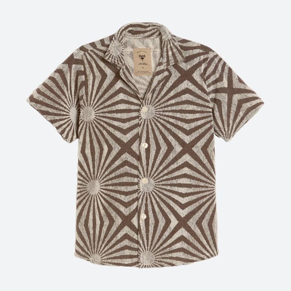 OAS Cortado Cuba Terry Button Up Shirt - NWT - Unisex Small